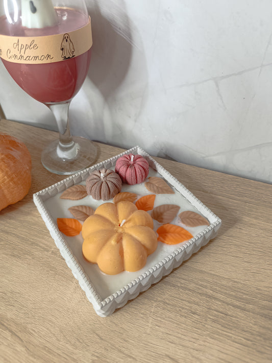 Autumn candle tray small